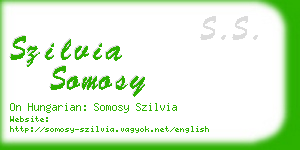 szilvia somosy business card